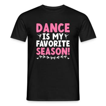 La danse est ma saison préférée pour danser - T-shirt homme - noir - Devant - AI Model Male 178 light (178cm)
