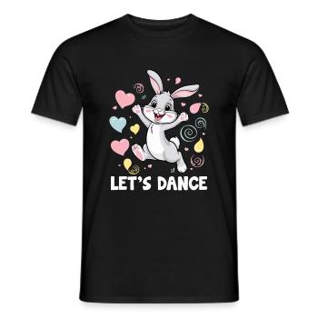 Un lapin qui danse, Dansons pour danser, danser - T-shirt homme - noir - Devant - AI Model Male 178 light (178cm)