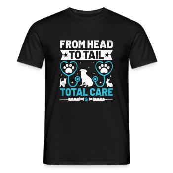 Von Kopf bis Schwanz Total Care Vielseitiges Tier - Männer T-Shirt - Schwarz - Vorne - AI Model Male 178 light (178cm)
