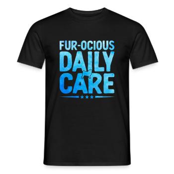 Pelz Ocious Care Daily Verterinarian Tierliebhaber - Männer T-Shirt - Schwarz - Vorne - AI Model Male 178 light (178cm)
