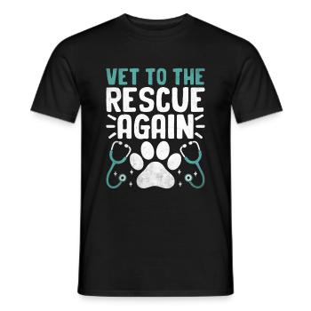 Tierarzt zur Rettung Wieder ein vielseitiger Tierliebhaber - Männer T-Shirt - Schwarz - Vorne - AI Model Male 178 light (178cm)