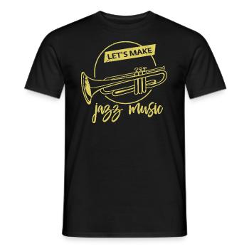 Trompette de musicien de jazz - T-shirt homme - noir - Devant - AI Model Male 178 light (178cm)