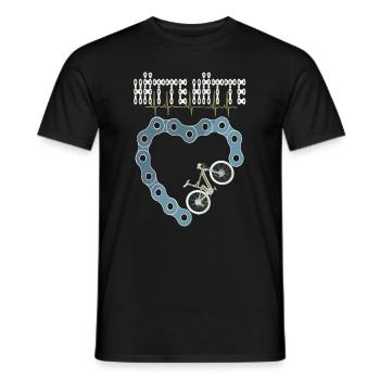 HÄTTE HÄTTE FAHRRADKETTE FAHRRD - Männer T-Shirt - Schwarz - Vorne - AI Model Male 178 light (178cm)