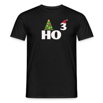 HO HO HO Weihnachten Ho hoch 3 - Männer T-Shirt - Schwarz - Vorne - AI Model Male 178 light (178cm)
