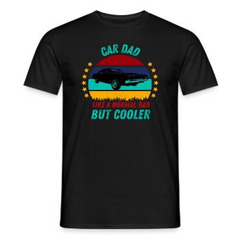 Car Dad - Cool Fathers Day Gift - Men's T-Shirt - black - Front - AI Model Male 178 light (178cm)