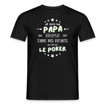 Bestes Vater Poker Kind Humor Geschenk - Männer T-Shirt - Schwarz - Vorne - AI Model Male 178 light (178cm)