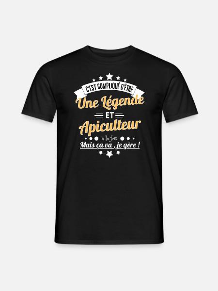 Légende et apiculteur à la fois mais je gère - T-shirt homme - noir