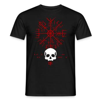 Wikinger Schädel - Männer T-Shirt - Schwarz - Vorne - AI Model Male 178 light (178cm)