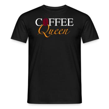 Coffee Queen mit Bohne - Männer T-Shirt - Schwarz - Vorne - AI Model Male 178 light (178cm)