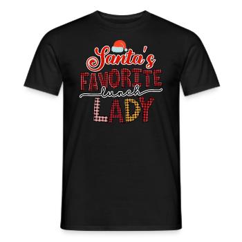 Santa's Favorite Lunch Lady - Männer T-Shirt - Schwarz - Vorne - AI Model Male 178 light (178cm)
