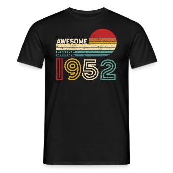 1952 Geschenk Geburtstag Jahrgang Spruch - Männer T-Shirt - Schwarz - Vorne - AI Model Male 178 light (178cm)