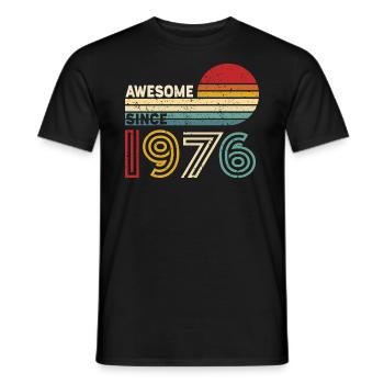 1976 Geschenk Geburtstag Jahrgang Spruch - Männer T-Shirt - Schwarz - Vorne - AI Model Male 178 light (178cm)