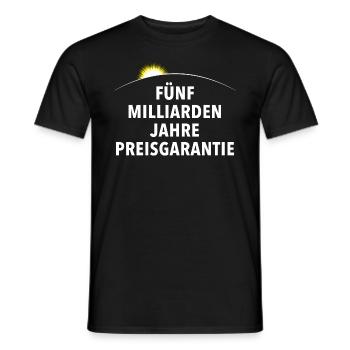 Photovoltaik - Solarenergie - Sonne Preisgarantie - Männer T-Shirt - Schwarz - Vorne - AI Model Male 178 light (178cm)