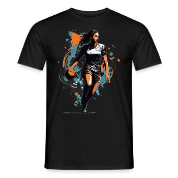 Handball player streetwear Iconic style - Men's T-Shirt - black - Front - AI Model Male 178 light (178cm)
