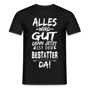 BESTATTER - Männer T-Shirt - Schwarz - Vorne - AI Model Male 178 light (178cm)