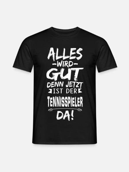 TENNISSPIELER - Männer T-Shirt - Schwarz
