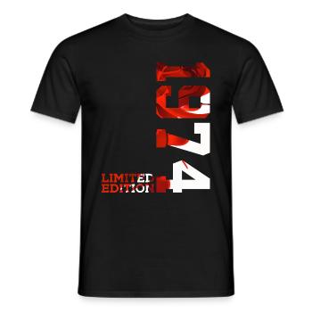 52ND BIRTHDAY 52 YEARS LIMITED EDITION 1974 - Men's T-Shirt - black - Front - AI Model Male 178 light (178cm)