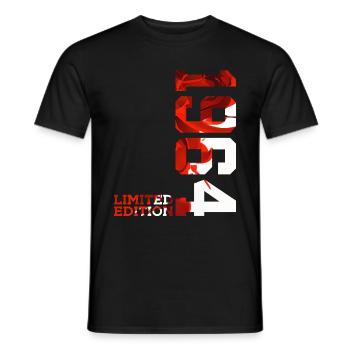 62E ANNIVERSAIRE 62 ANS ÉDITION LIMITÉE 1964 - T-shirt homme - noir - Devant - AI Model Male 178 light (178cm)