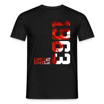 63RD BIRTHDAY 63 YEARS LIMITED EDITION 1963 - Men's T-Shirt - black - Front - AI Model Male 178 light (178cm)