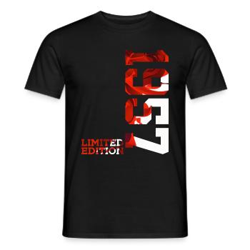 69E ANNIVERSAIRE 69 ANS ÉDITION LIMITÉE 1957 - T-shirt homme - noir - Devant - AI Model Male 178 light (178cm)