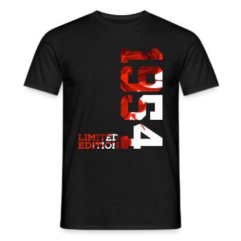 72ND BIRTHDAY 72 YEARS LIMITED EDITION 1954 - Men's T-Shirt - black - Front - AI Model Male 178 light (178cm)