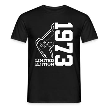 LIMITED EDITION 1973 GAMING 53RD BIRTHDAY - Men's T-Shirt - black - Front - AI Model Male 178 light (178cm)