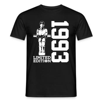 LIMITED EDITION 1993 TISCHFUßBALL 33. GEBURTSTAG - Männer T-Shirt - Schwarz - Vorne - AI Model Male 178 light (178cm)