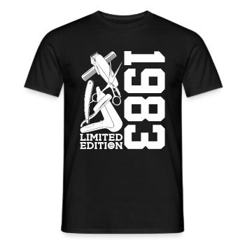 COIFFEUSE 1983 COIFFEUSE 43 ANNIVERSAIRE COIFFEUSE - T-shirt homme - noir - Devant - AI Model Male 178 light (178cm)