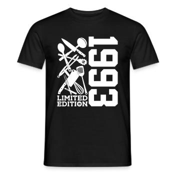LIMITED EDITION 1993 COOKING 33RD BIRTHDAY CHEF - Men's T-Shirt - black - Front - AI Model Male 178 light (178cm)