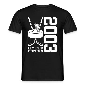 LIMITED EDITION 2003 EISHOCKEY 23. GEBURTSTAG - Men's T-Shirt - black - Front - AI Model Male 178 light (178cm)