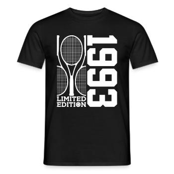 LIMITED EDITION 1993 TENNIS 33RD BIRTHDAY - Men's T-Shirt - black - Front - AI Model Male 178 light (178cm)