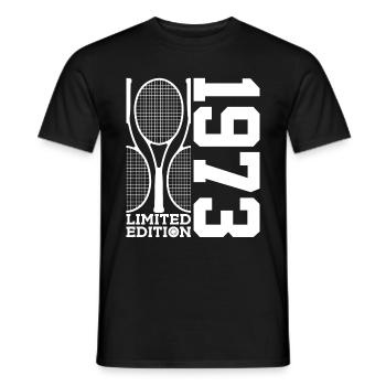 LIMITED EDITION 1973 TENNIS 53RD BIRTHDAY - Men's T-Shirt - black - Front - AI Model Male 178 light (178cm)