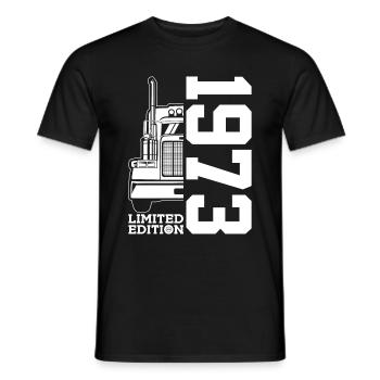 CAMIONNEUR 53E ANNIVERSAIRE EN ÉDITION LIMITÉE DE 1973 - T-shirt homme - noir - Devant - AI Model Male 178 light (178cm)