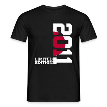 LIMITED EDITION 2011 JAPAN 15. GEBURTSTAG - Männer T-Shirt - Schwarz - Vorne - AI Model Male 178 light (178cm)