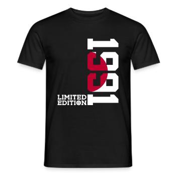 LIMITED EDITION 1991 JAPAN 35. GEBURTSTAG - Männer T-Shirt - Schwarz - Vorne - AI Model Male 178 light (178cm)