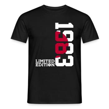 LIMITED EDITION 1983 JAPAN 43. GEBURTSTAG - Männer T-Shirt - Schwarz - Vorne - AI Model Male 178 light (178cm)