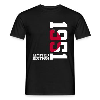 LIMITED EDITION 1951 JAPAN 75. GEBURTSTAG - Männer T-Shirt - Schwarz - Vorne - AI Model Male 178 light (178cm)