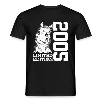 LIMITED EDITION 2005 HORSE 21ST BIRTHDAY RIDING - Men's T-Shirt - black - Front - AI Model Male 178 light (178cm)