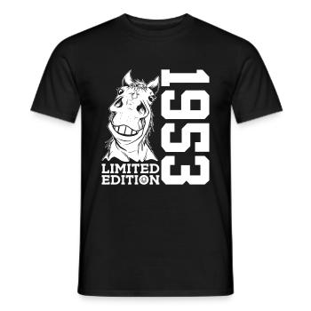 LIMITED EDITION 1953 HORSE 73RD BIRTHDAY RIDING - Men's T-Shirt - black - Front - AI Model Male 178 light (178cm)