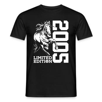 21ST BIRTHDAY HORSE LIMITED EDITION 2005 RIDING - Men's T-Shirt - black - Front - AI Model Male 178 light (178cm)