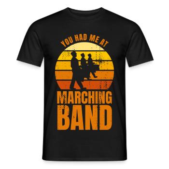 Marching bands joke - Men's T-Shirt - black - Front - AI Model Male 178 light (178cm)