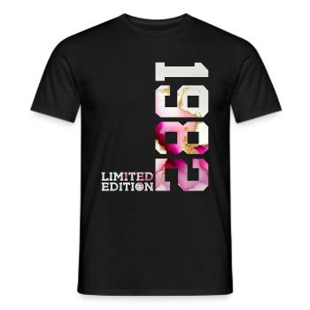 44TH BIRTHDAY 44 YEARS LIMITED EDITION 1982 - Men's T-Shirt - black - Front - AI Model Male 178 light (178cm)