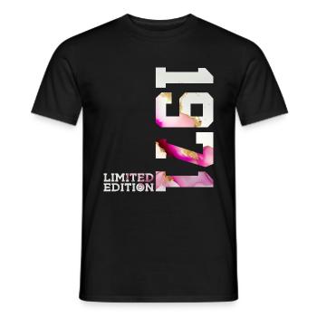 54TH BIRTHDAY 54 YEARS LIMITED EDITION 1971 - Men's T-Shirt - black - Front - AI Model Male 178 light (178cm)