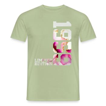67TH BIRTHDAY 67 YEARS LIMITED EDITION 1959 - Men's T-Shirt - sage - Front - AI Model Male 178 light (178cm)