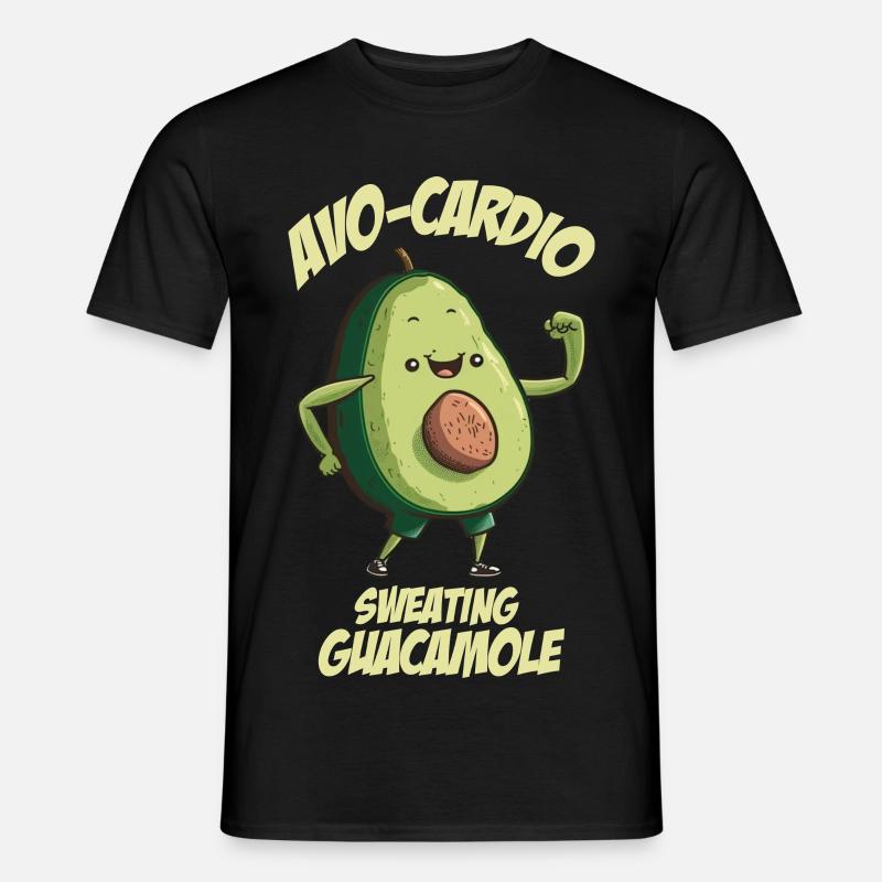 Sweating Guacamole Avocado - Männer T-Shirt - Schwarz