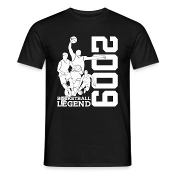 BASKETBALL LEGEND 2009 BASKETBALL 17TH BIRTHDAY - Men's T-Shirt - black - Front - AI Model Male 178 light (178cm)