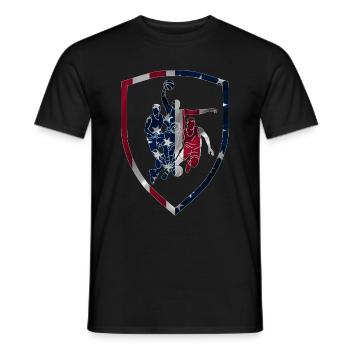 USA BASKETBALL BASKETBALL PLAYER BASKETBALL PLAYER - Men's T-Shirt - black - Front - AI Model Male 178 light (178cm)