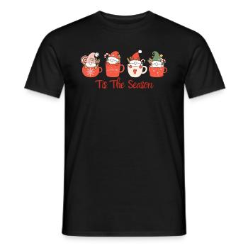 C’est la saison. Joyeux Noël - T-shirt homme - noir - Devant - AI Model Male 178 light (178cm)
