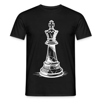 Chess piece sketch - Men's T-Shirt - black - Front - AI Model Male 178 light (178cm)