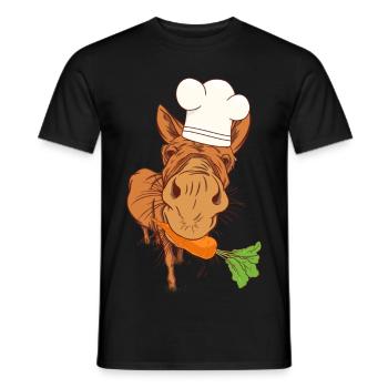 Cook Cooks Cook Donkey Kitchen Culinary Arts Host - Men's T-Shirt - black - Front - AI Model Male 178 light (178cm)
